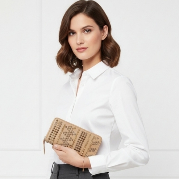 Christian Louboutin Panettone Calf Leather Spikes Mix Chevron Full Inclusion